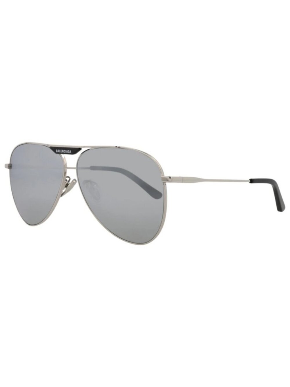 New Balenciaga Women's Sunglasses Aviator Metal Frame Unisex Silver Silver